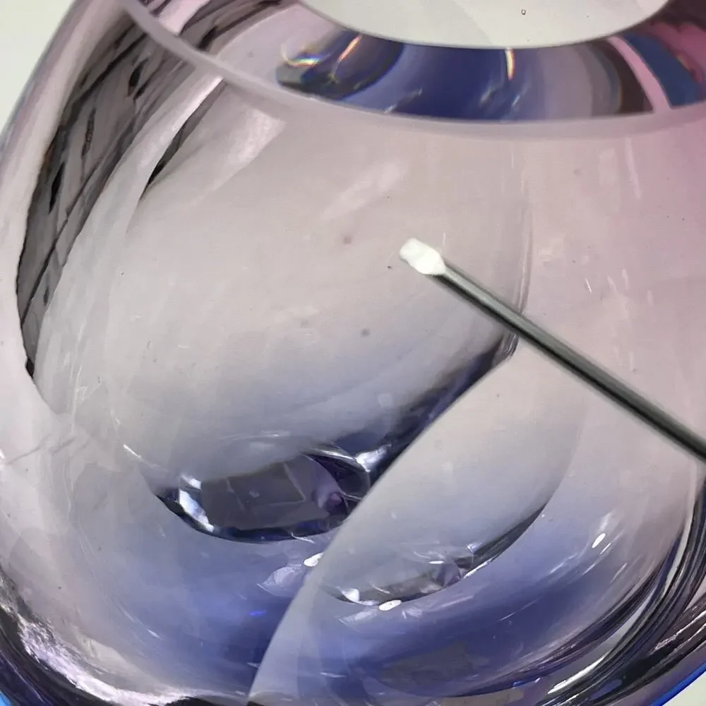 Vintage Murano Sommerso Vase Designed By Flavio Poli for Seguso Blue Pink Violet